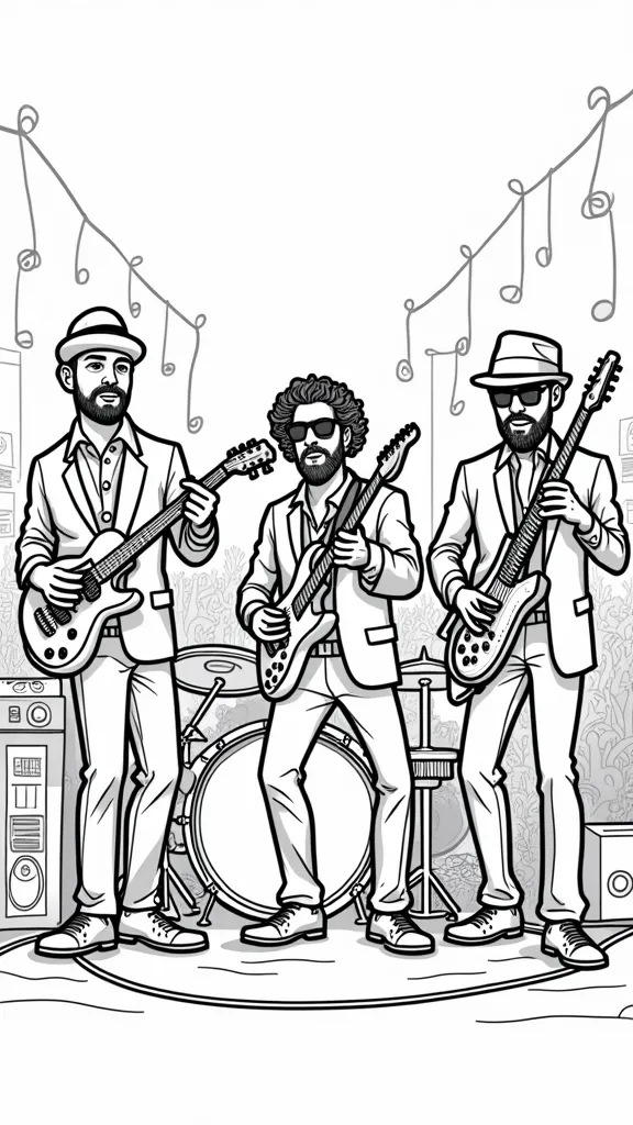 music band coloring pages